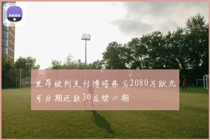 里昂被判支付博塔弗戈2080万欧元可分期还款30后续六期